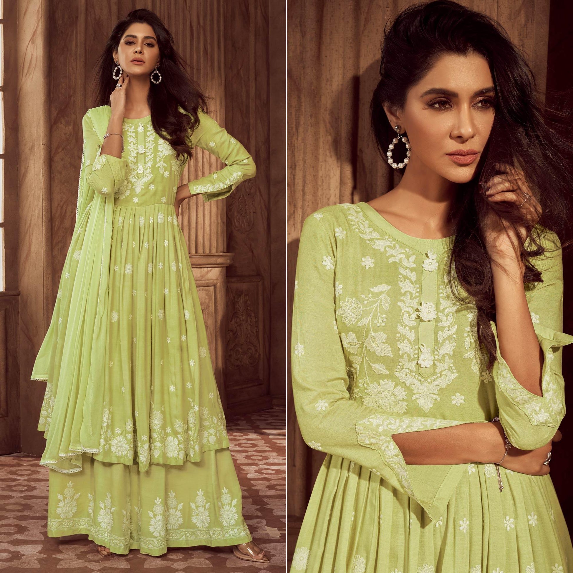 green-lucknowi-embroidered-rayon-palazzo-suit