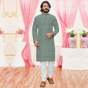 green-party-wear-lucknowi-work-silk-kurta-pyjama-set-114963
