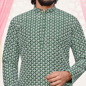 green-party-wear-lucknowi-work-silk-kurta-pyjama-set-114963