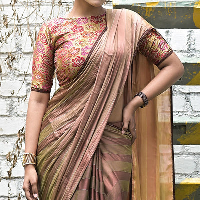 peach-stripe-printed-satin-saree-144203