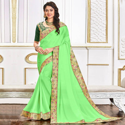 green-party-wear-border-work-silk-saree-141333