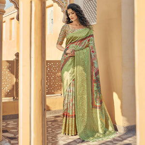 green-party-wear-digital-print-art-silk-saree-with-tassels-137968