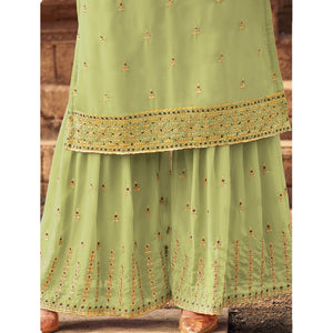 green-party-wear-embroidered-embellished-georgette-palazzo-suit-137750