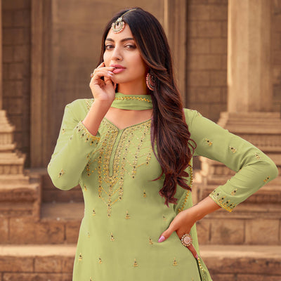 green-party-wear-embroidered-embellished-georgette-palazzo-suit-137750