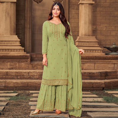 green-party-wear-embroidered-embellished-georgette-palazzo-suit-137750