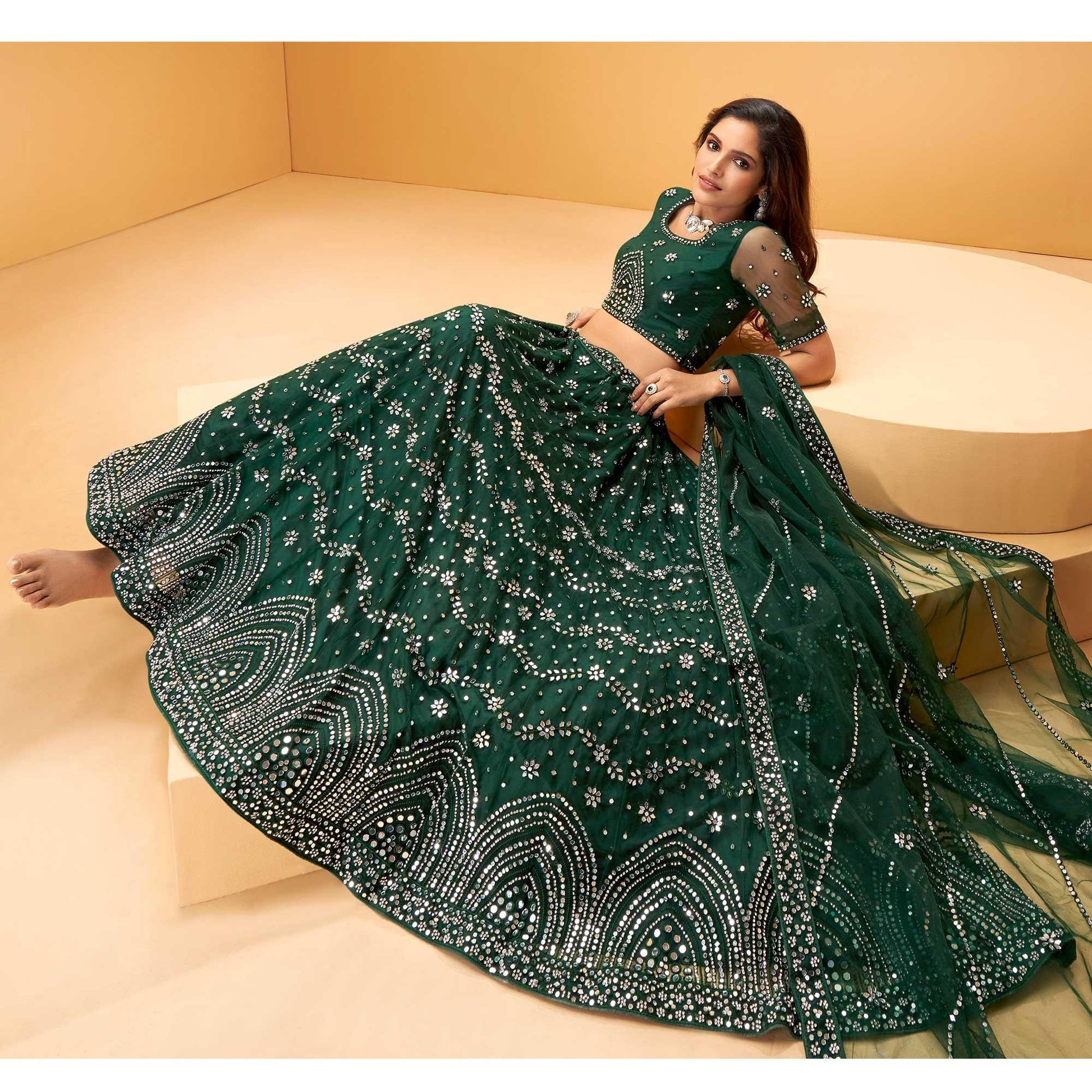 green-wedding-wear-embroidered-embellished-netted-lehenga-choli-138510