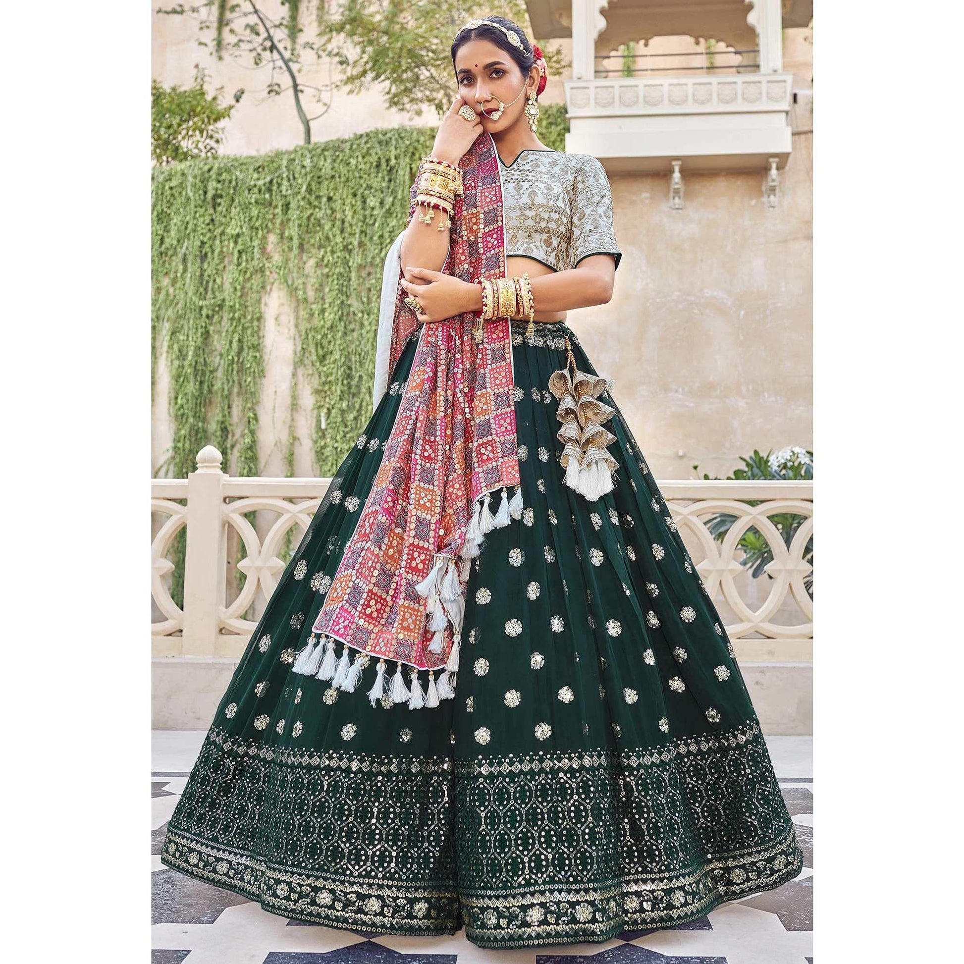 green-party-wear-embroidered-georgette-lehenga-choli-141187