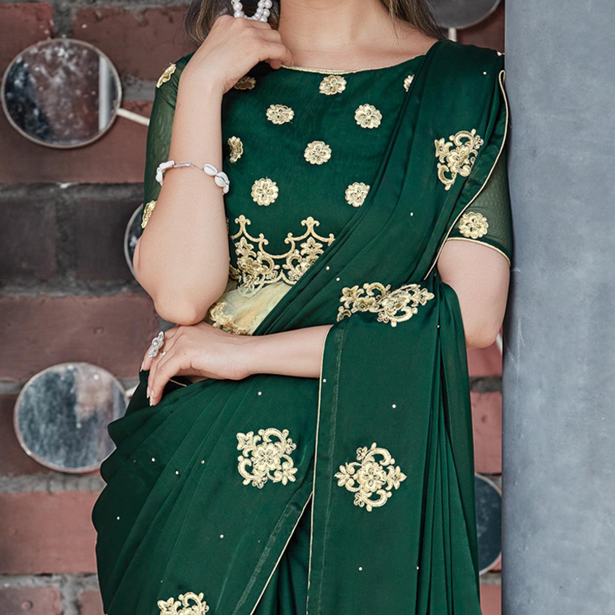 green-festive-wear-embroidered-silk-georgette-saree-121759