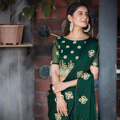 green-festive-wear-embroidered-silk-georgette-saree-121759