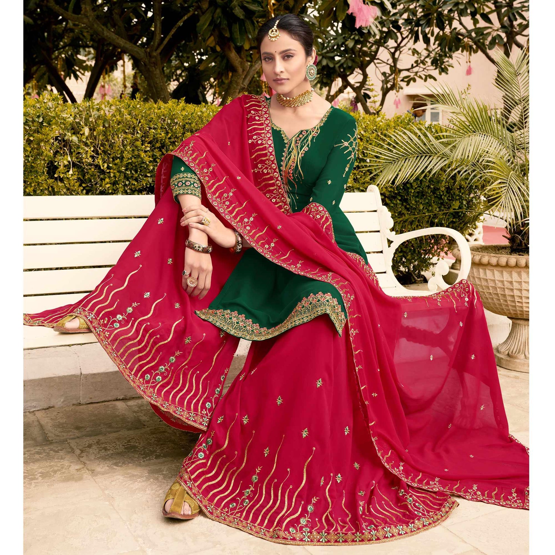 green-party-wear-embroidery-soft-georgette-palazzo-suit-124001