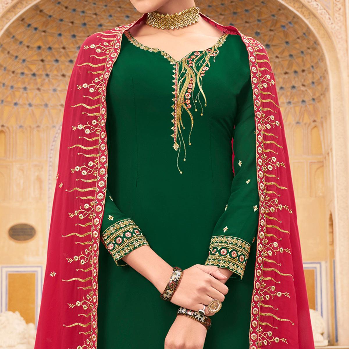 green-party-wear-embroidery-soft-georgette-palazzo-suit-124001