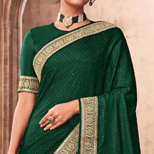 green-party-wear-embroidery-with-sequence-work-satin-silk-saree-138500
