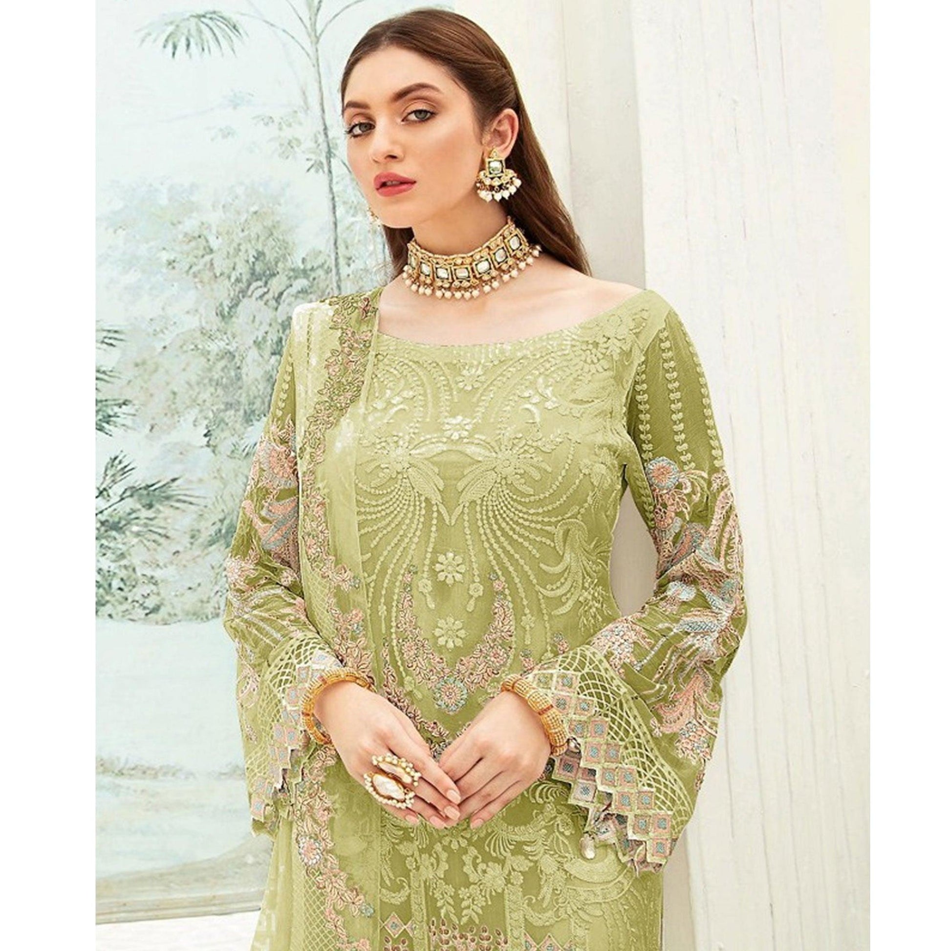 green-party-wear-floral-embroidered-georgette-straight-salwar-suit-111892
