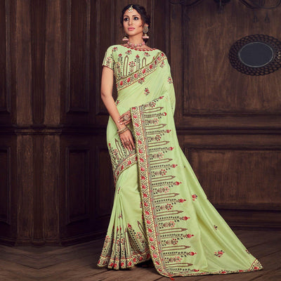 green-party-wear-heavy-embroidered-silk-saree-141326