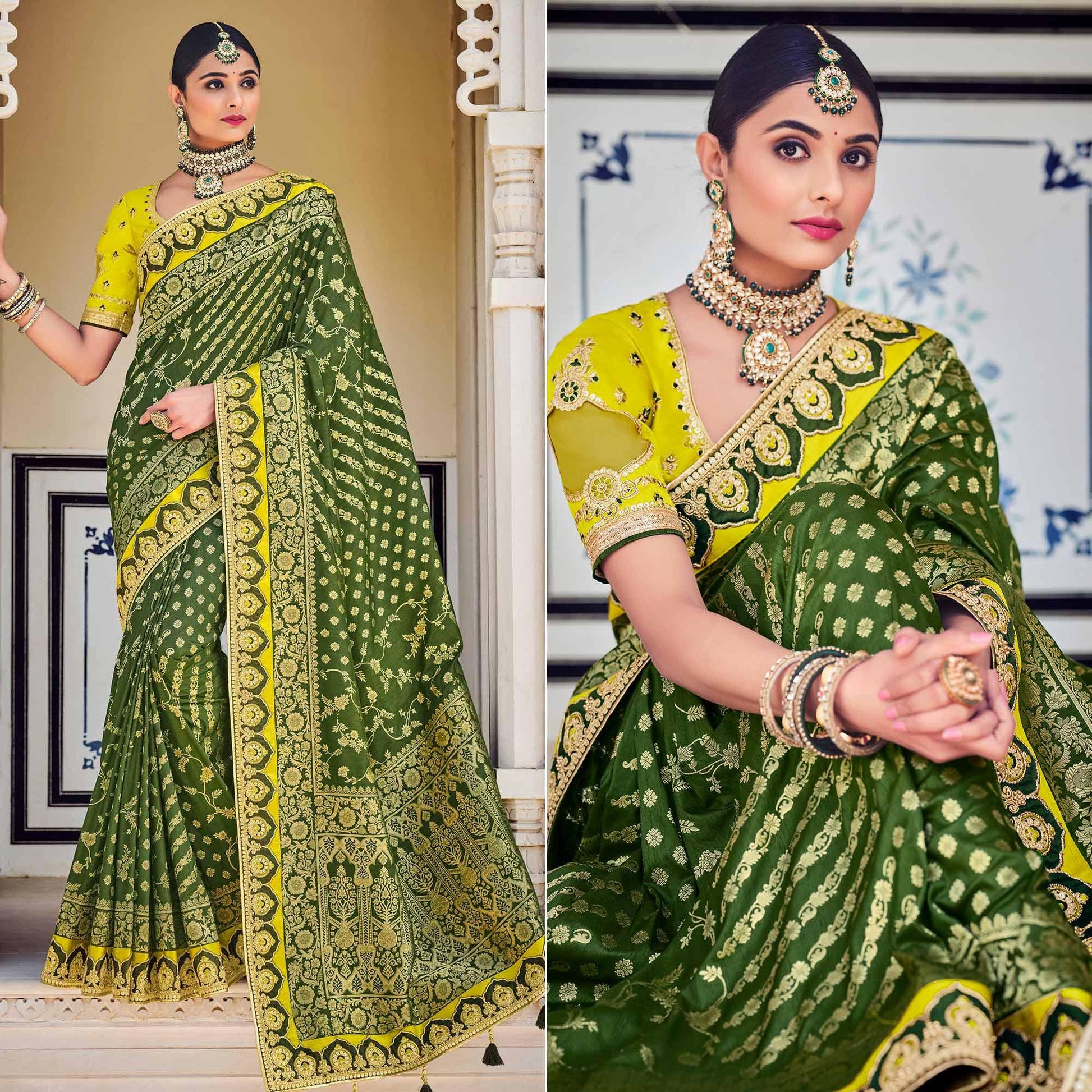 green-party-wear-woven-embroidered-silk-saree-138308