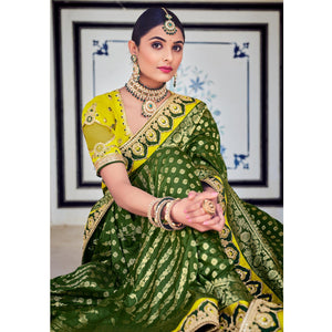 green-party-wear-woven-embroidered-silk-saree-138308