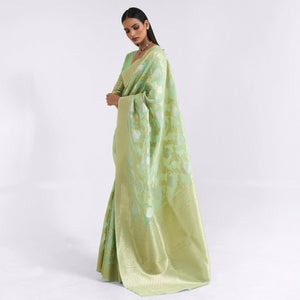 green-party-wear-woven-pure-linen-saree-117782