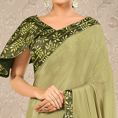 green-partywear-appliqued-with-digital-printed-georgette-saree-139225
