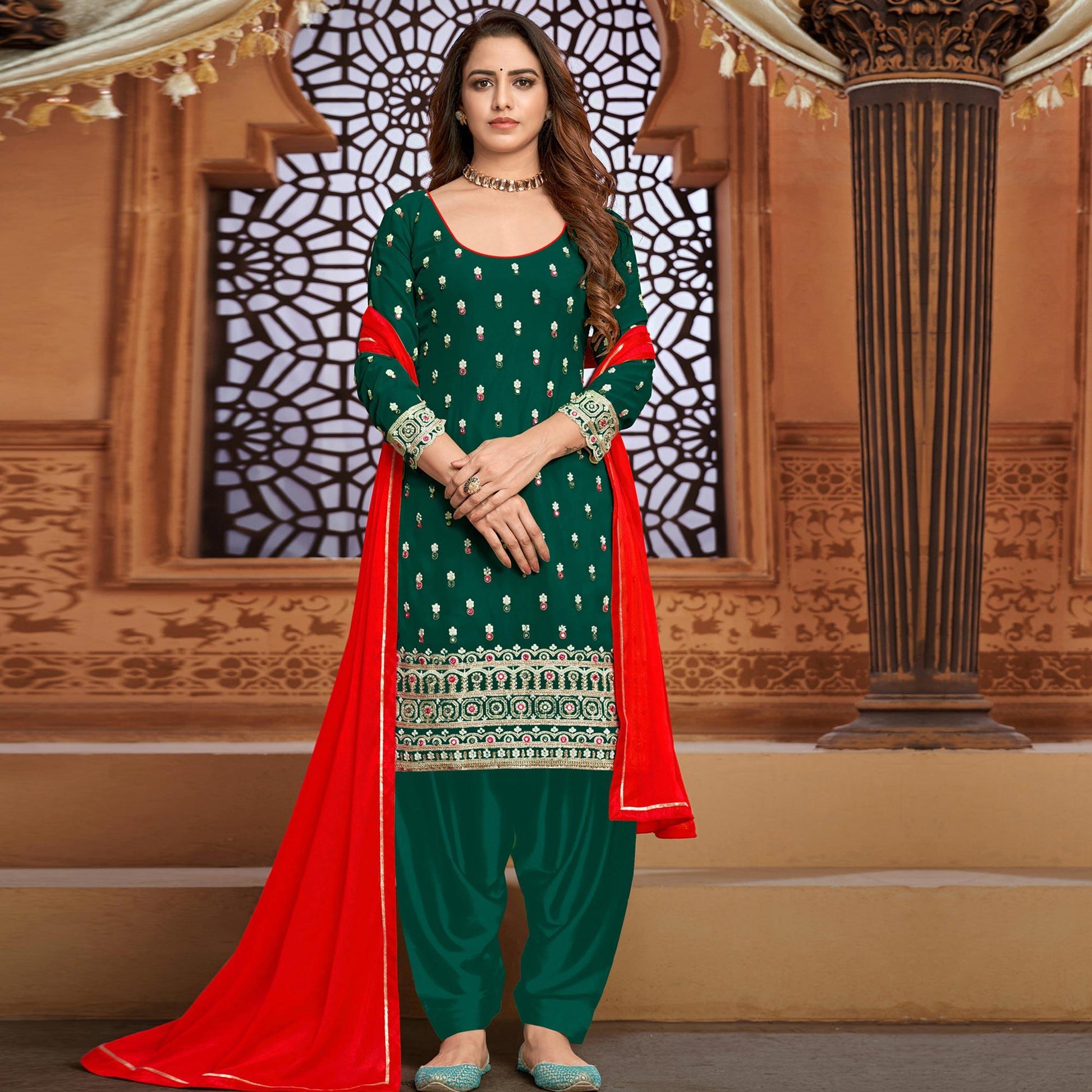 green-partywear-designer-embroidered-faux-georgette-patiyala-suit-129301