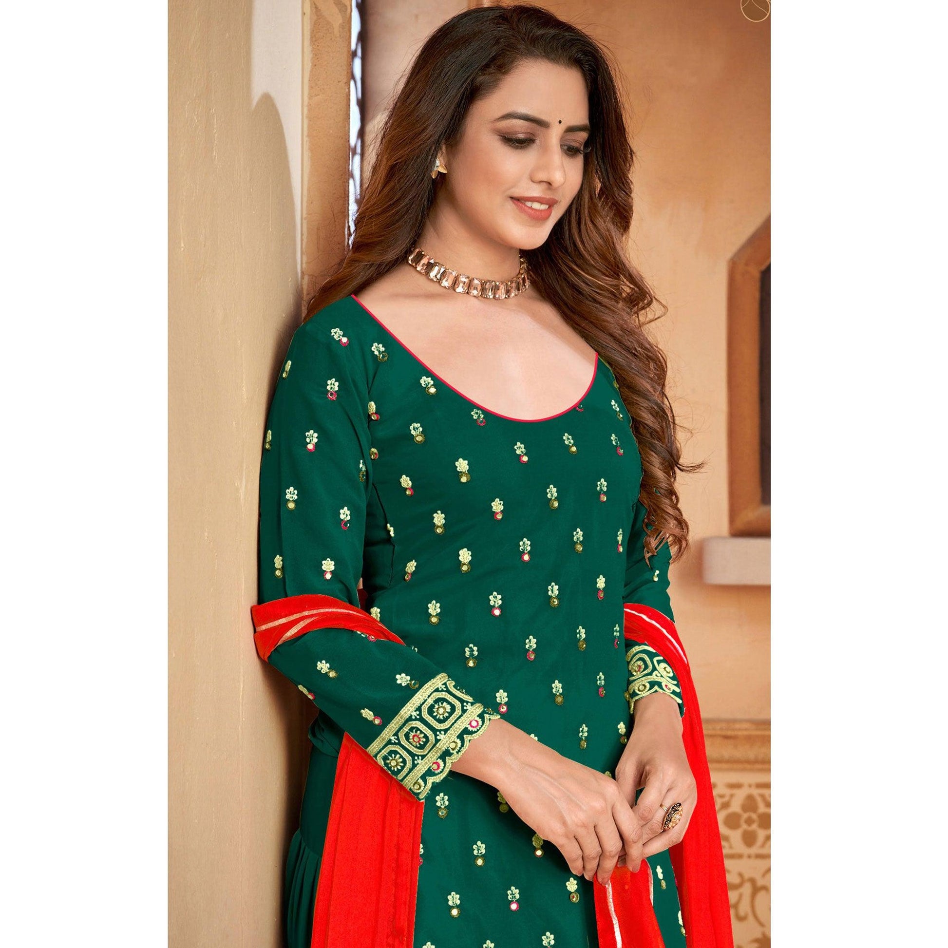 green-partywear-designer-embroidered-faux-georgette-patiyala-suit-129301