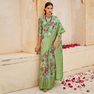 green-partywear-digital-printed-silk-saree-130215