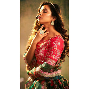 green-partywear-digital-printed-with-crushed-plated-pattern-organza-lehenga-choli-134046