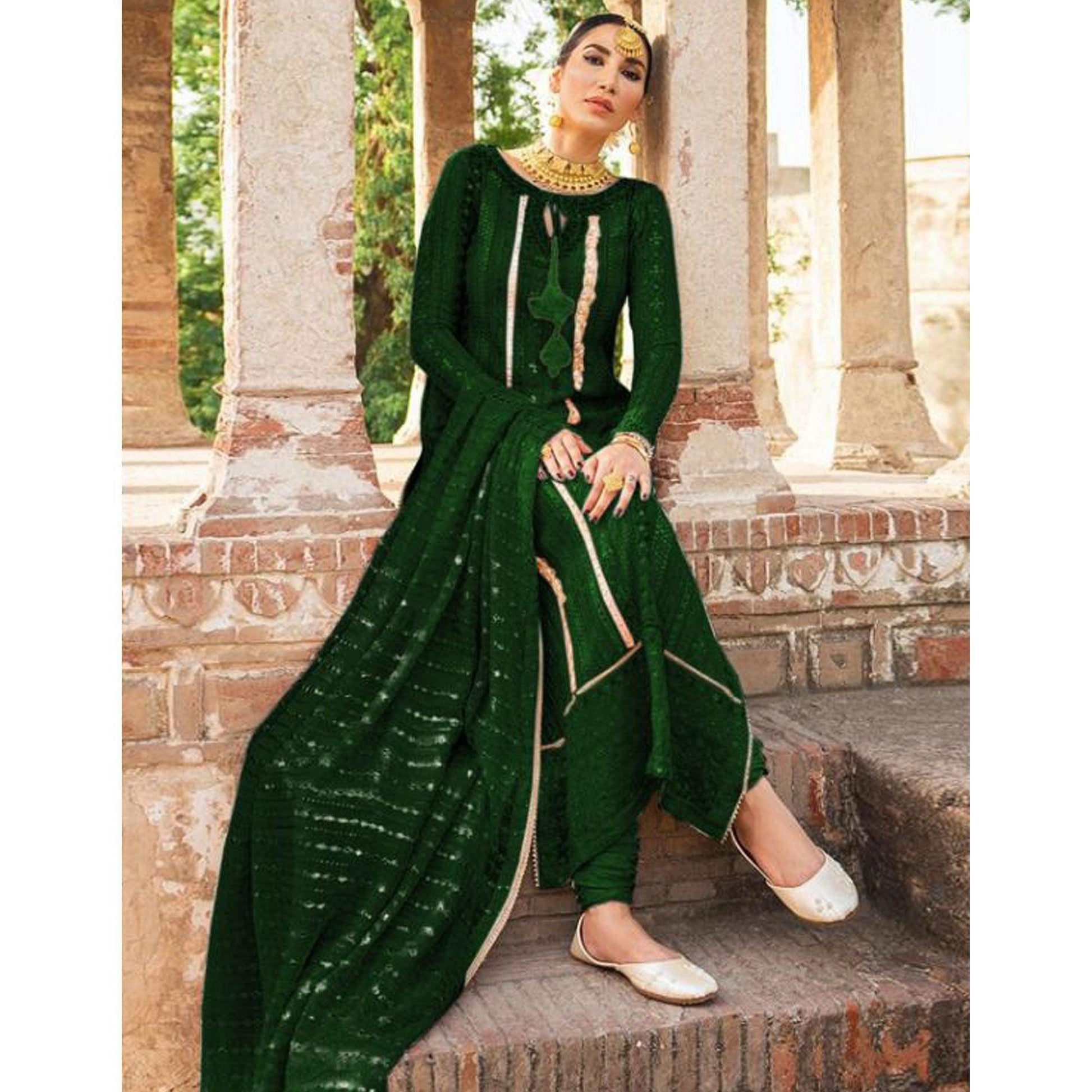 green-partywear-embellished-embroidered-georgette-anarkali-suit-138486