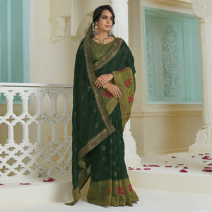 green-partywear-embroidered-chiffon-saree-131328