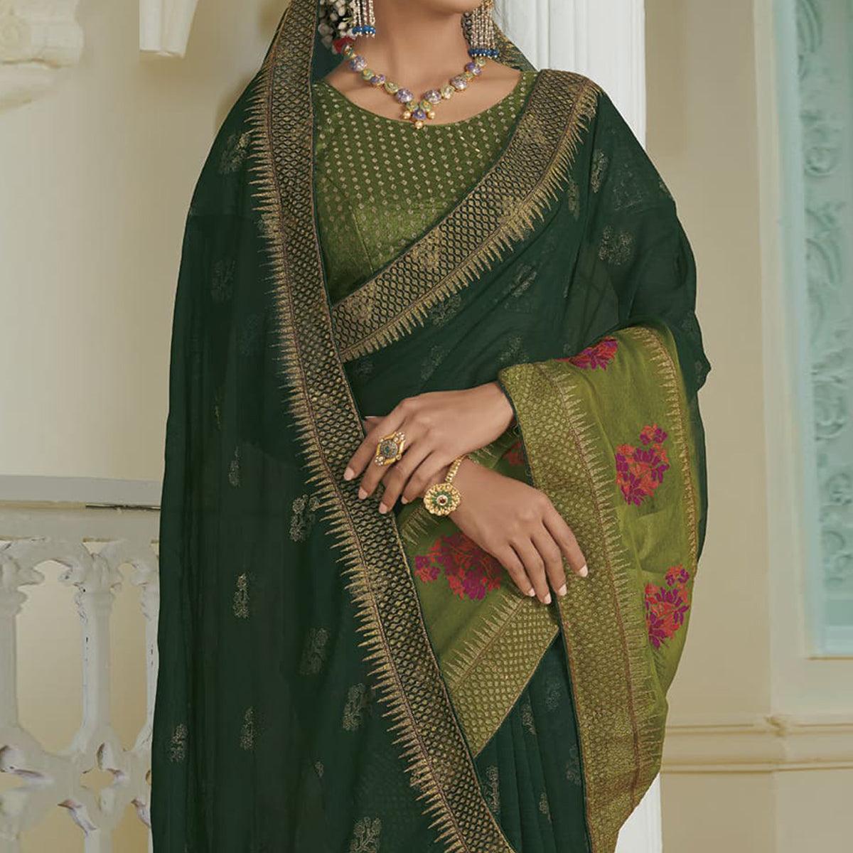 green-partywear-embroidered-chiffon-saree-131328