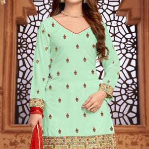 green-partywear-embroidered-faux-georgette-patiala-suit-136603