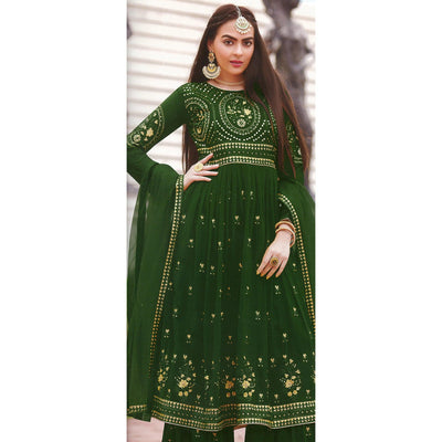 green-partywear-embroidered-faux-georgette-salwar-suit-127895