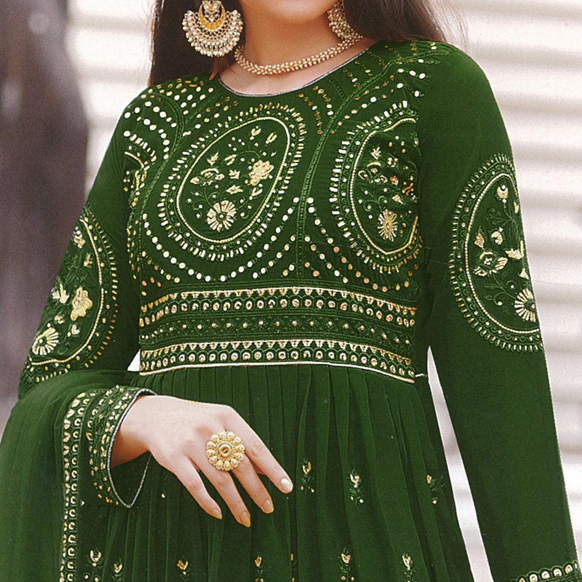 green-partywear-embroidered-faux-georgette-salwar-suit-127895