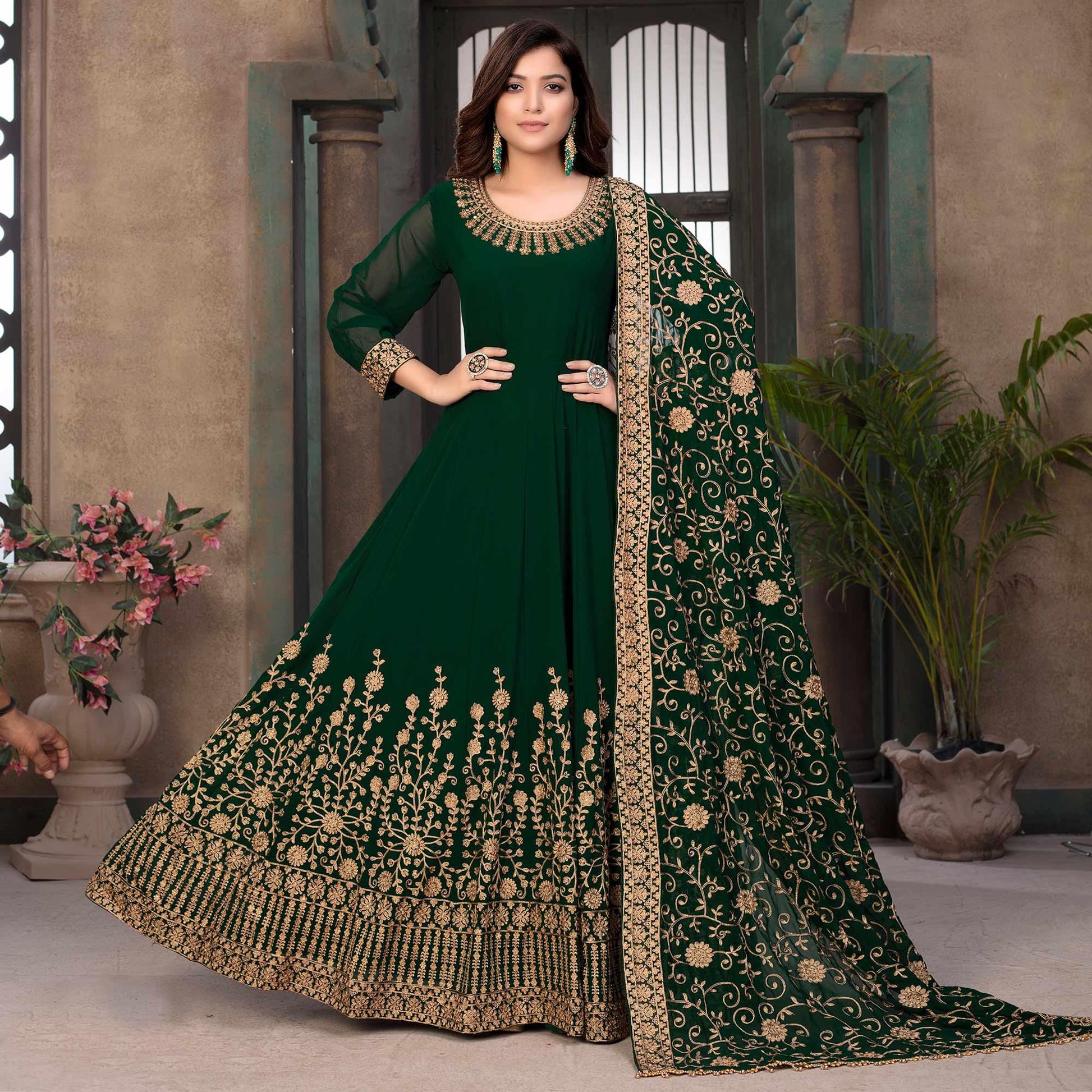 green-partywear-embroidered-faux-georgette-anarkali-suit-134039