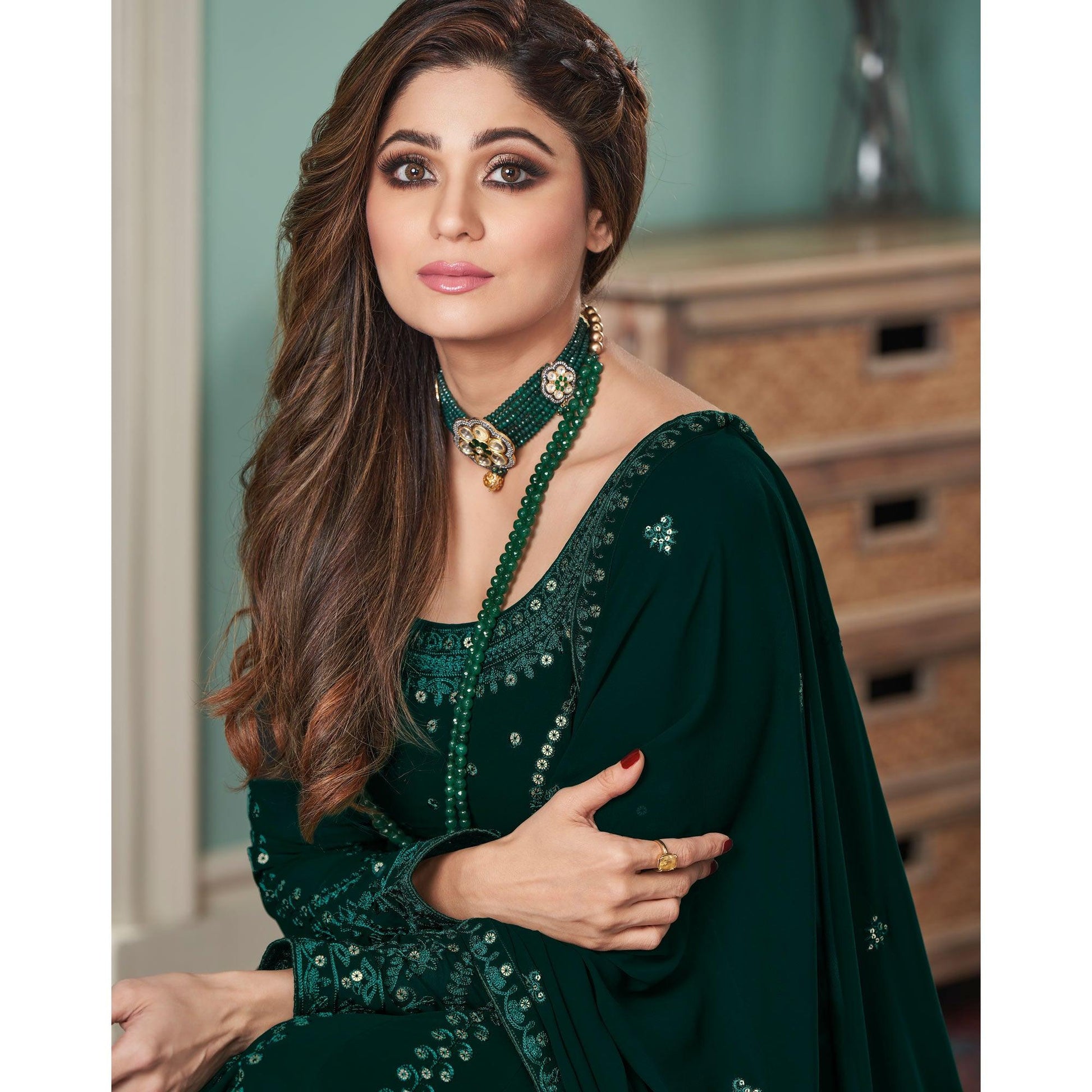green-partywear-embroidered-georgette-gown