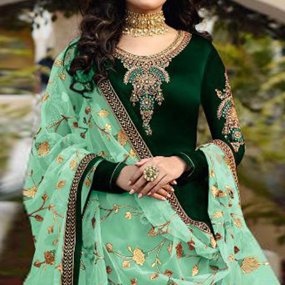imposing-green-colored-partywear-embroidered-satin-georgette-suit