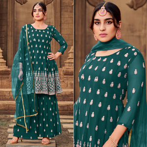 green-partywear-embroidered-georgette-sharara-suit-139493