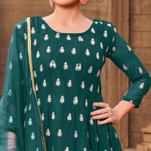 green-partywear-embroidered-georgette-sharara-suit-139493