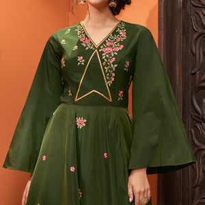 green-partywear-embroidered-heavy-cotton-gown-118758