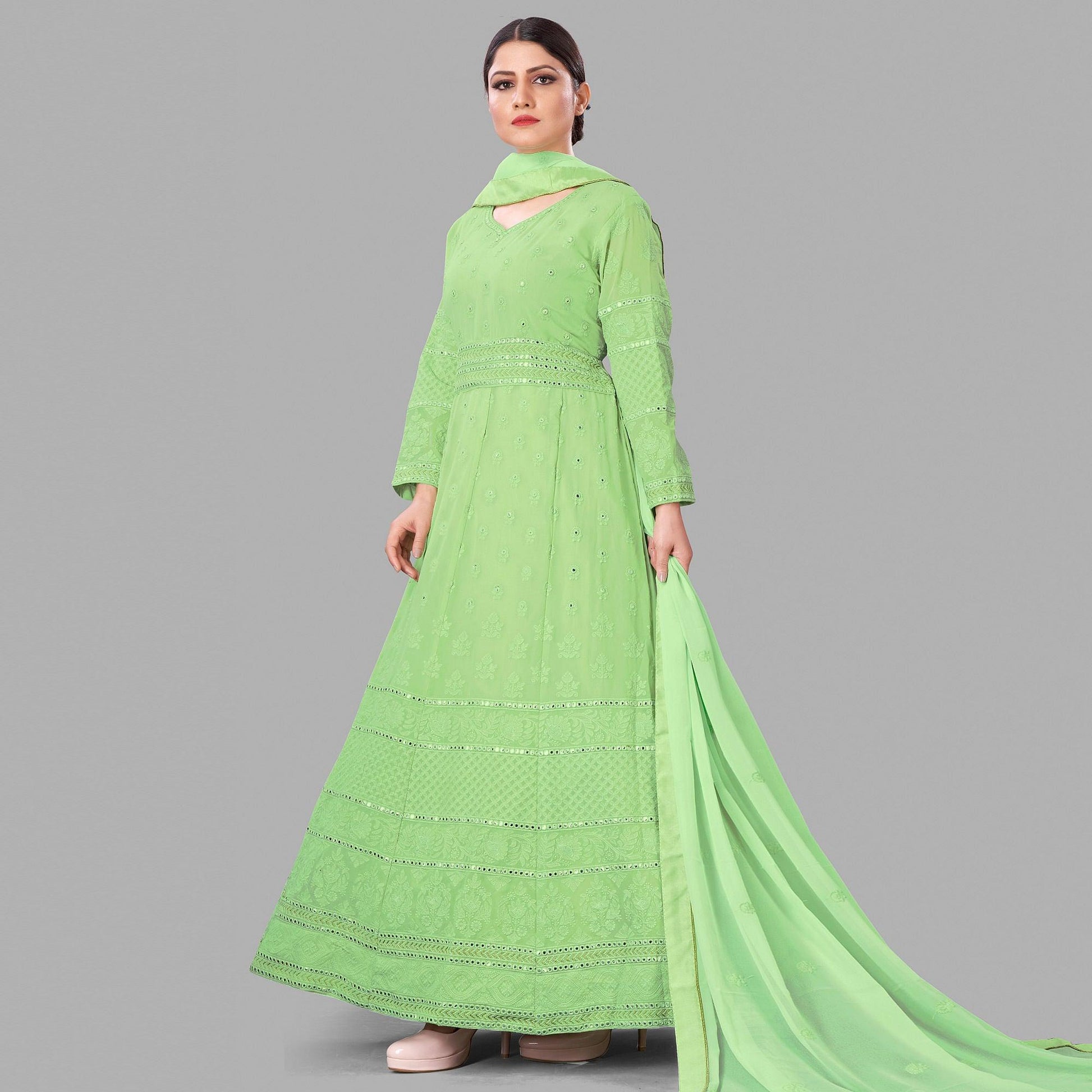 green-partywear-embroidered-heavy-faux-georgette-a-line-suit-105760