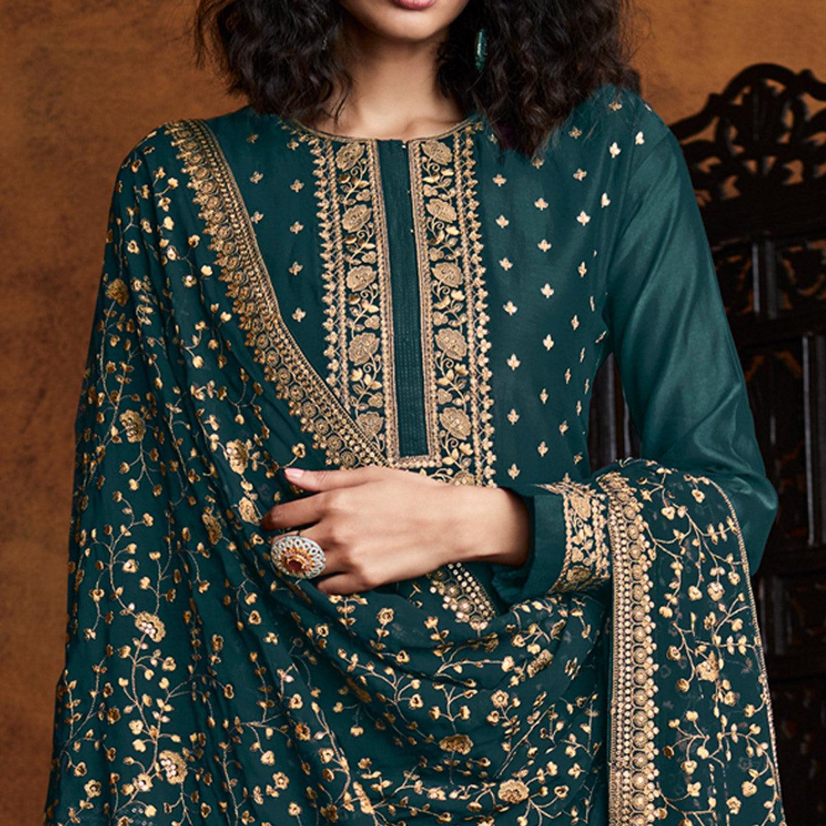 green-partywear-embroidered-heavy-faux-georgette-palazzo-suit-135461