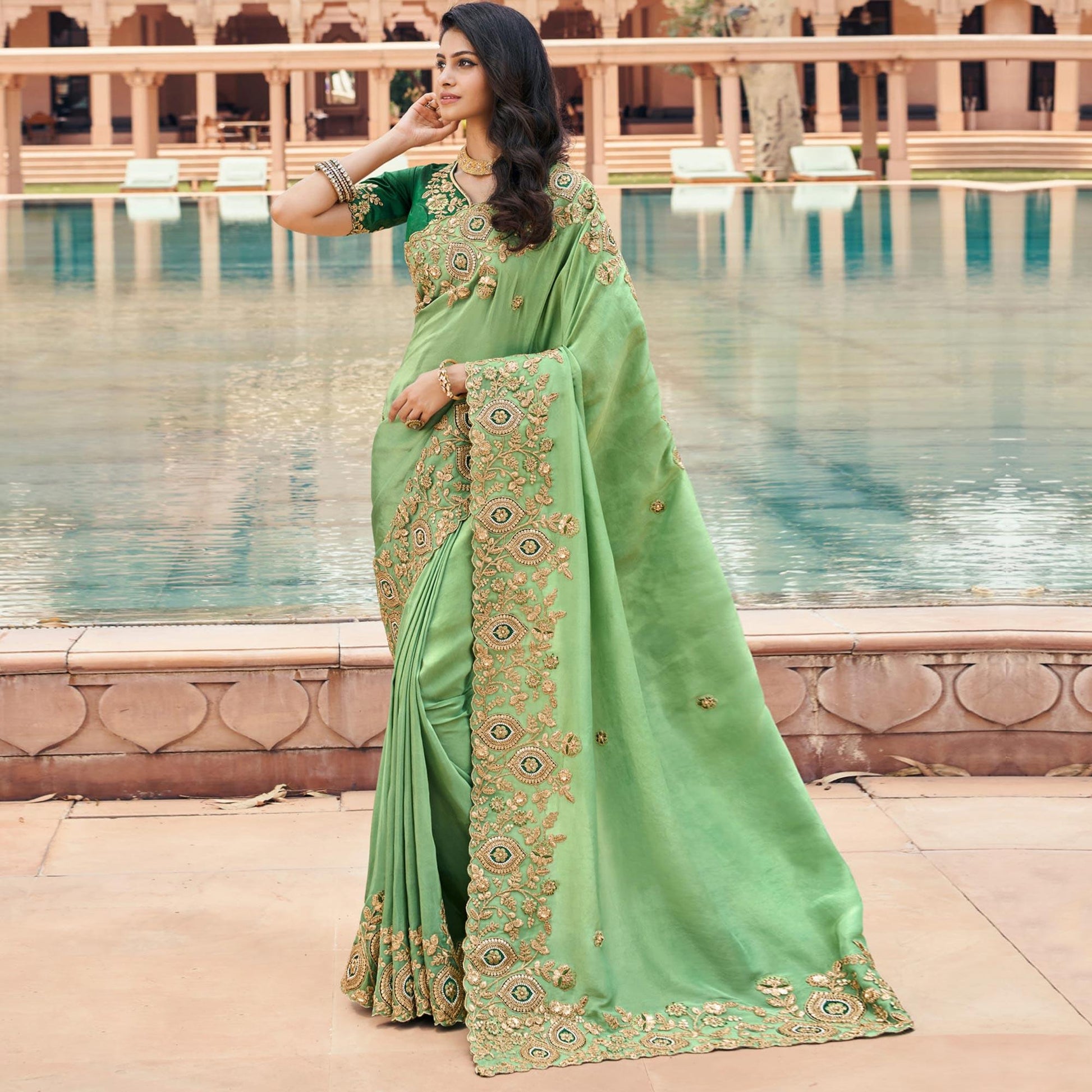 green-partywear-embroidered-pure-tissue-saree-121219