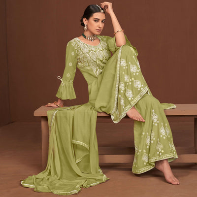 green-partywear-embroidered-rayon-kurti-palazzo-set-135211