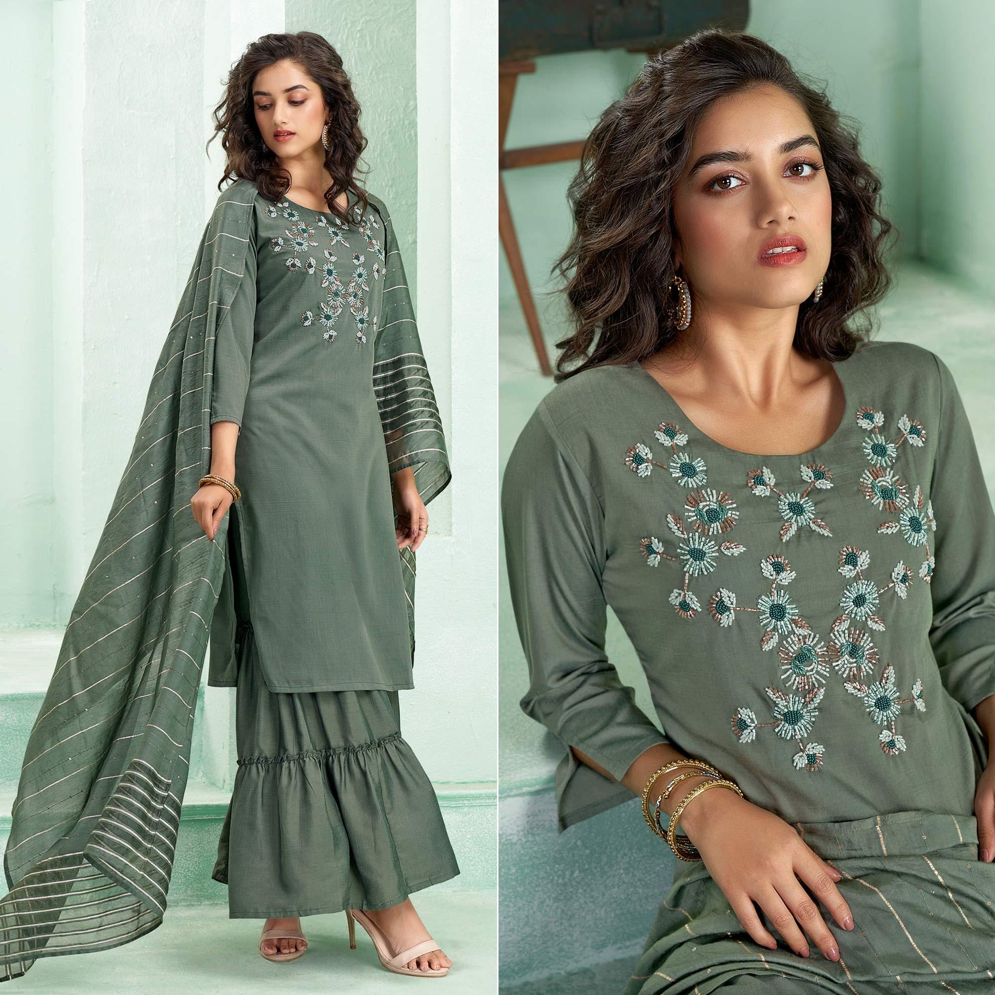 green-partywear-embroidered-silk-sharara-suit-with-dupatta-138490