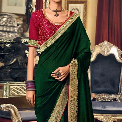 green-partywear-embroidered-vichitra-silk-saree-138143