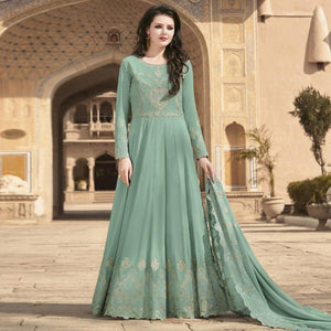 green-partywear-embroidered-soft-georgette-suit-129801