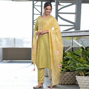 green-partywear-embroidered-with-printed-kurti-pant-set-138013