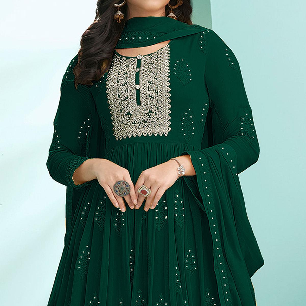 green-partywear-embroidered-georgette-gown-141661