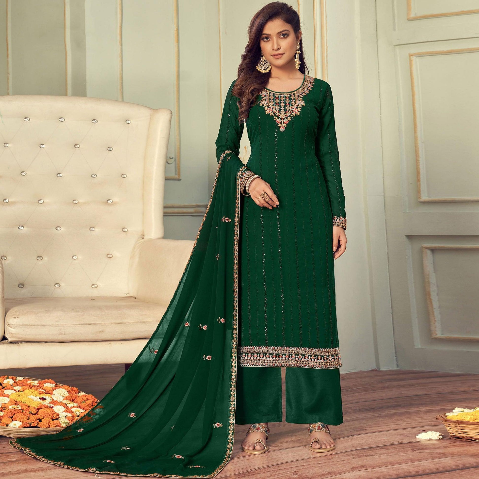 green-partwear-embroidered-georgette-suit-141656