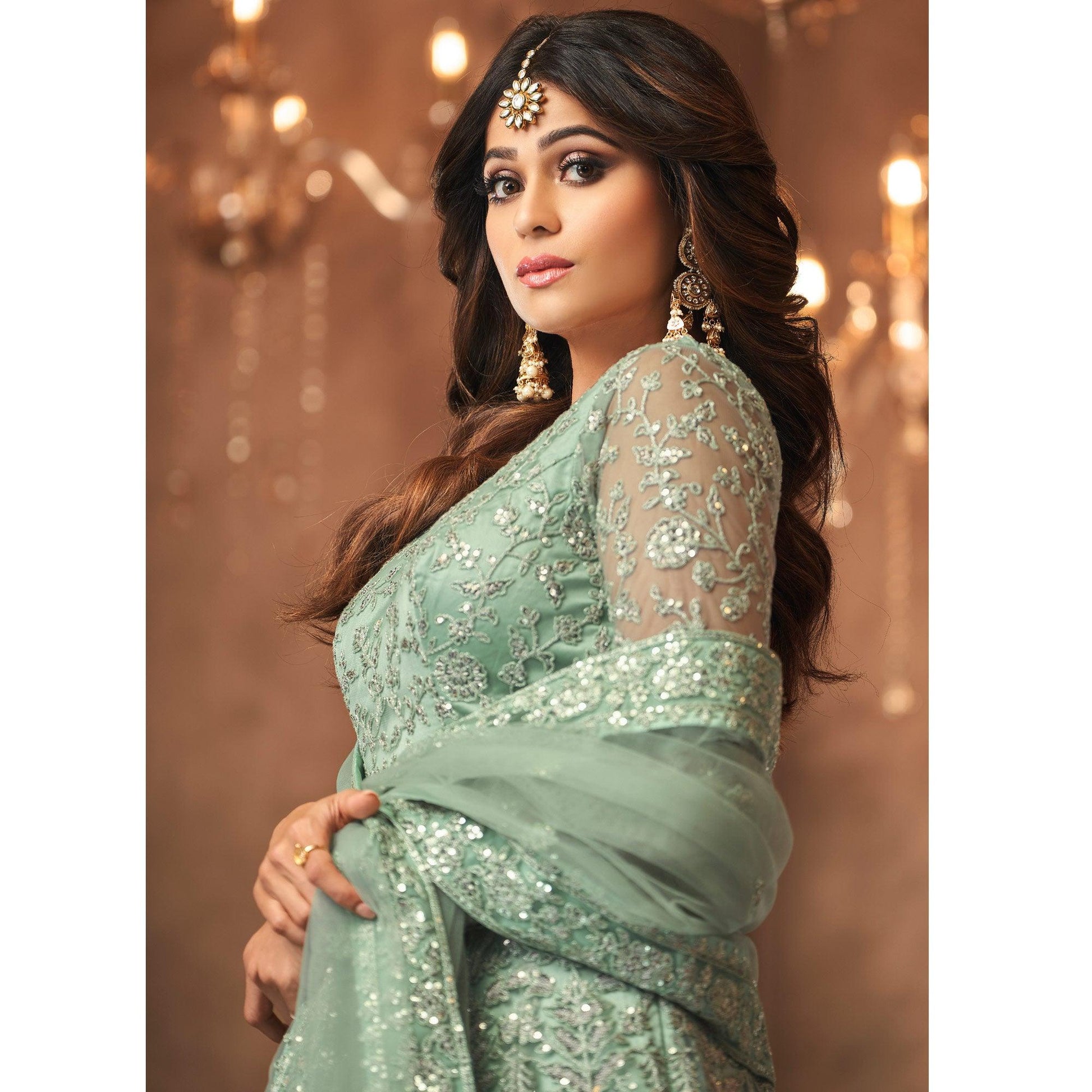 green-partywear-floral-embroidered-butterfly-net-anarkali-suit-124264