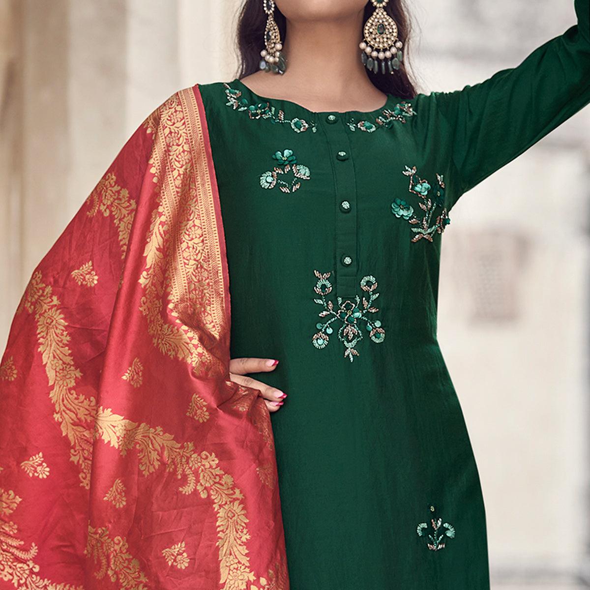 green-partywear-floral-embroidered-silk-suit-123013